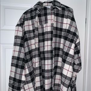 Oversized shirt in brushed flannel